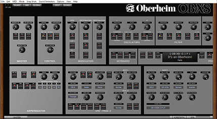 OBERHEIM - OB-X8 SoundEditor
